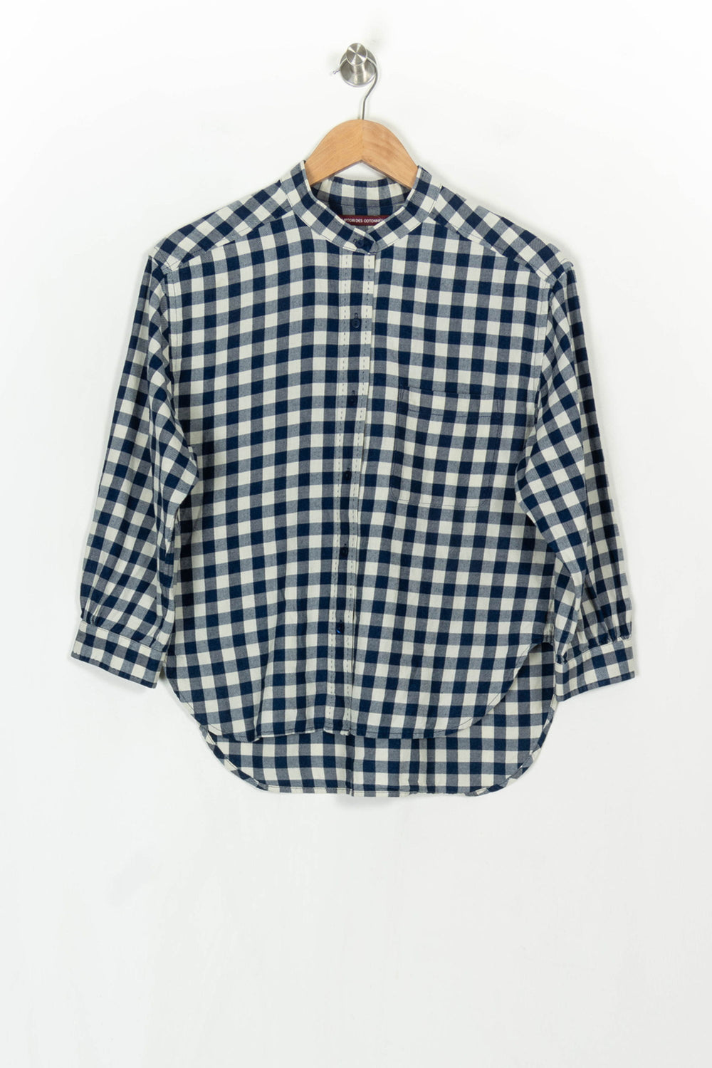 Chemise à Carreaux Bleue et Blanche - Taille XS/34 de la marque Comptoir des Cotonniers | PARAD122426 - Vendu par Paradigme - Image 2