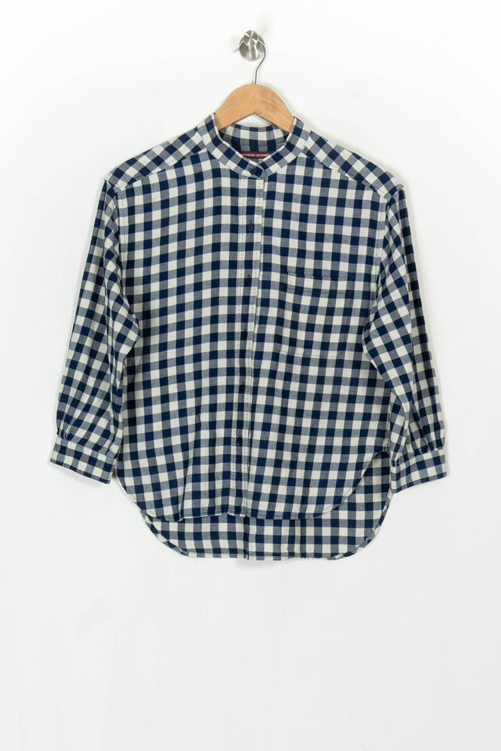 Chemise à Carreaux Bleue et Blanche - Taille XS/34 de la marque Comptoir des Cotonniers | PARAD122426 - Vendu par Paradigme - Image 2