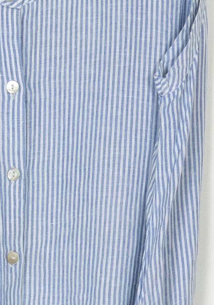 Robe Chemise Bleue et Blanche - Taille XS/34 de la marque American Vintage | PARAD122427 - Vendu par Paradigme - Image 3