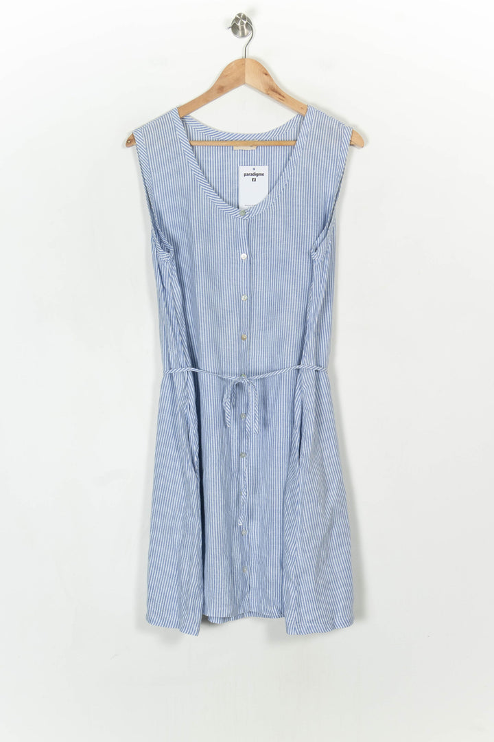 Robe Chemise Bleue et Blanche - Taille XS/34 de la marque American Vintage | PARAD122427 - Vendu par Paradigme - Image 2