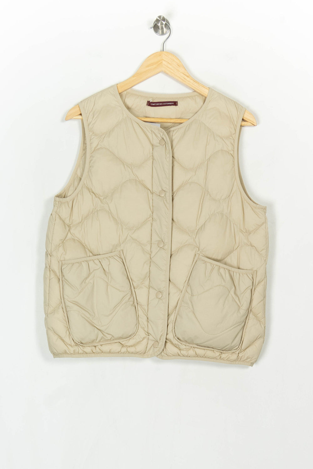 Gilet matelassé beige - Taille XL/42 de la marque Comptoir des Cotonniers | PARAD122432 - Vendu par Paradigme - Image 2