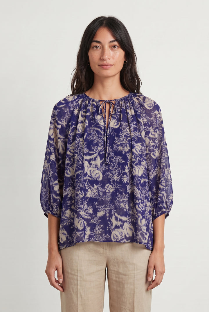 Blouse Bleu et Beige - Taille M/38 de la marque ba&amp;sh | PARAD122433 - Vendu par Paradigme - Image 1