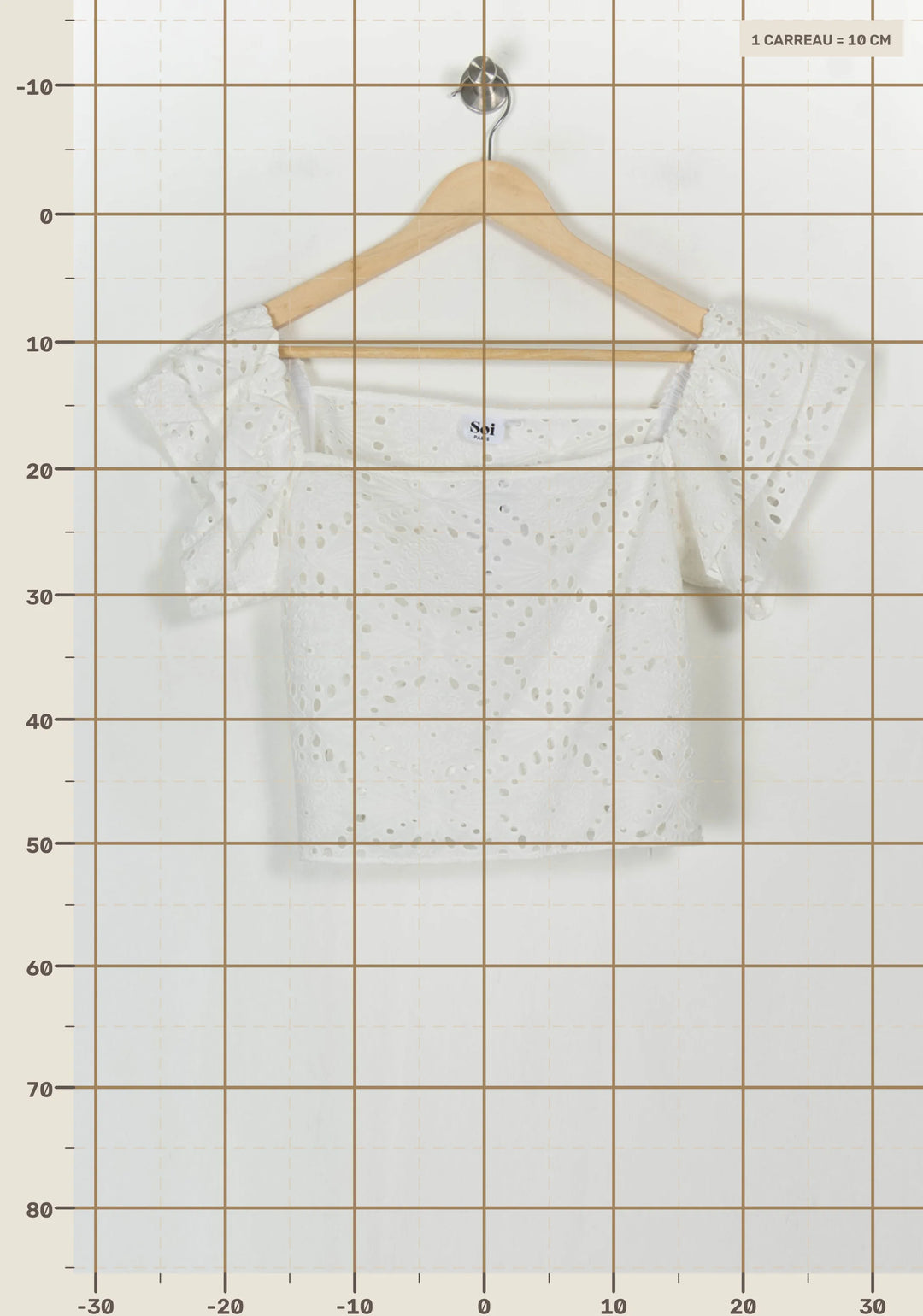 Top Blanc - Taille XL/42 de la marque Soi Paris | PARAD122434 - Vendu par Paradigme - Image 4