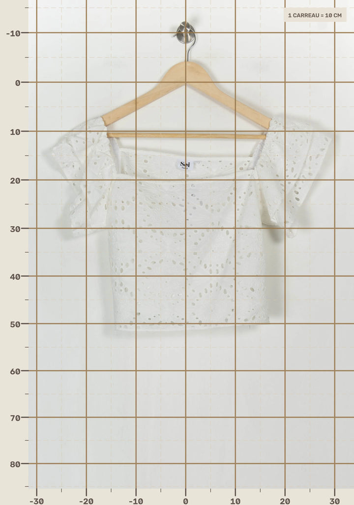 Top Blanc - Taille XL/42 de la marque Soi Paris | PARAD122434 - Vendu par Paradigme - Image 4