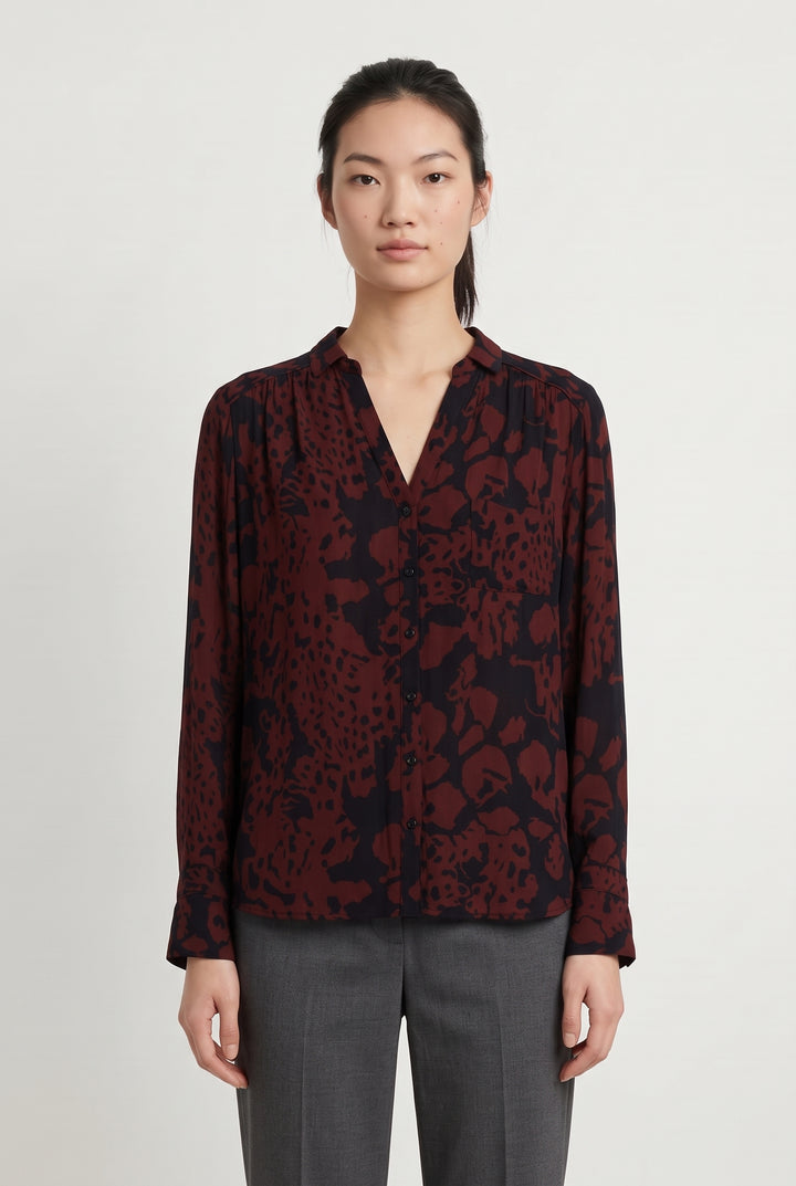 Chemise Bordeaux et Noire - Taille M/38 de la marque ba&amp;sh | PARAD122435 - Vendu par Paradigme - Image 1