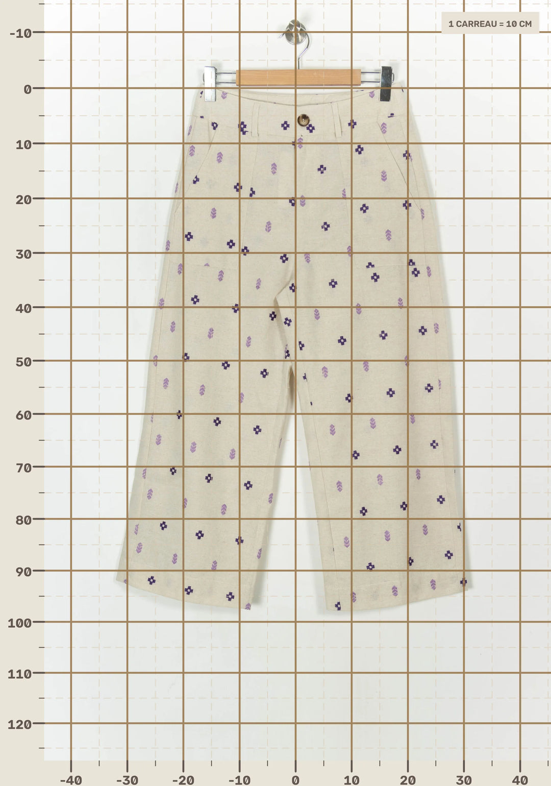Pantalon Beige et Violet - Taille L/40 de la marque Grace &amp; Mila | PARAD122436 - Vendu par Paradigme - Image 4
