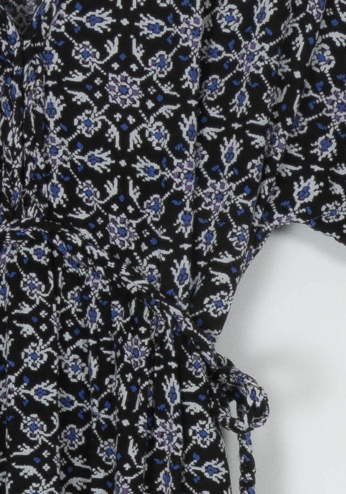 Robe Longue Noire et Bleue - Taille M/38 de la marque La Fée Maraboutée | PARAD122439 - Vendu par Paradigme - Image 3