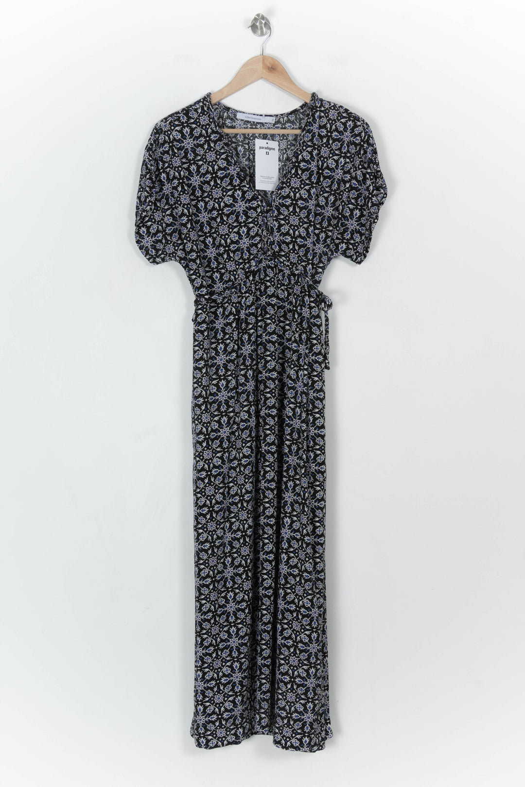 Robe Longue Noire et Bleue - Taille M/38 de la marque La Fée Maraboutée | PARAD122439 - Vendu par Paradigme - Image 2