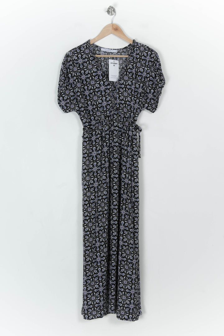 Robe Longue Noire et Bleue - Taille M/38 de la marque La Fée Maraboutée | PARAD122439 - Vendu par Paradigme - Image 2