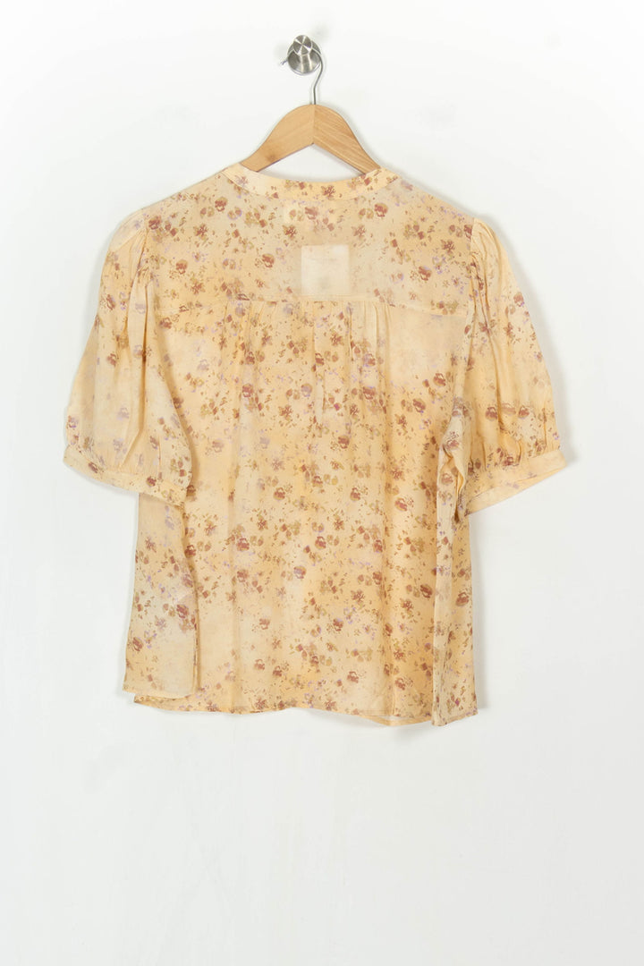 Blouse Fleurie Jaune et Rose - Taille L/40 de la marque ba&amp;sh | PARAD122441 - Vendu par Paradigme - Image 5