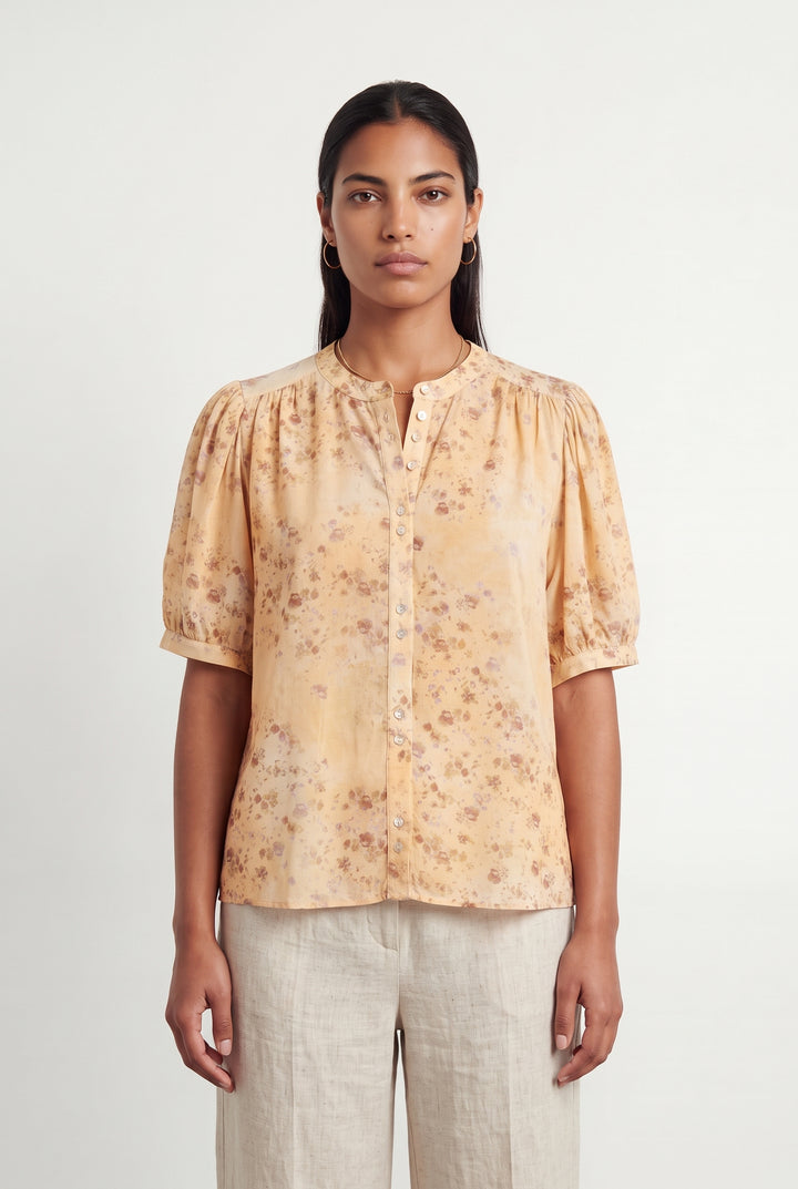 Blouse Fleurie Jaune et Rose - Taille L/40 de la marque ba&amp;sh | PARAD122441 - Vendu par Paradigme - Image 1