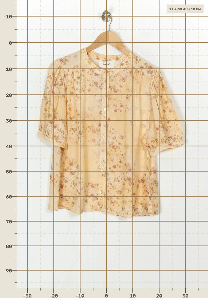Blouse Fleurie Jaune et Rose - Taille L/40 de la marque ba&amp;sh | PARAD122441 - Vendu par Paradigme - Image 4