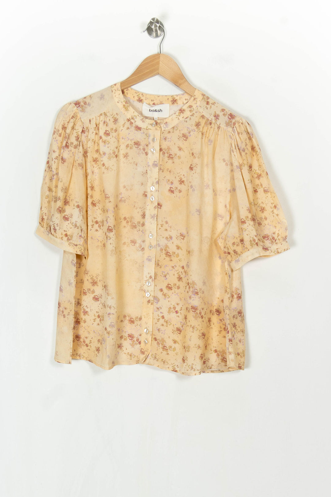 Blouse Fleurie Jaune et Rose - Taille L/40 de la marque ba&amp;sh | PARAD122441 - Vendu par Paradigme - Image 2