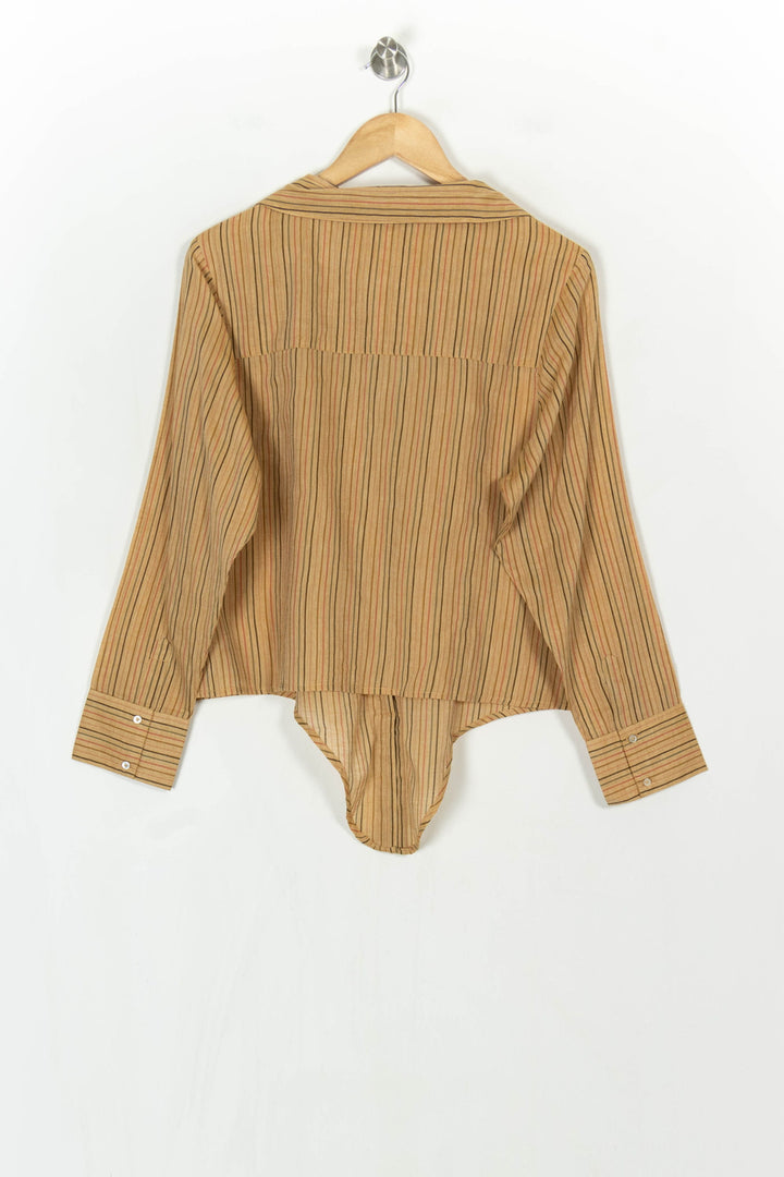 Chemise Rayée Beige et Marron - Taille L/40 de la marque Emile &amp; Ida | PARAD122442 - Vendu par Paradigme - Image 5
