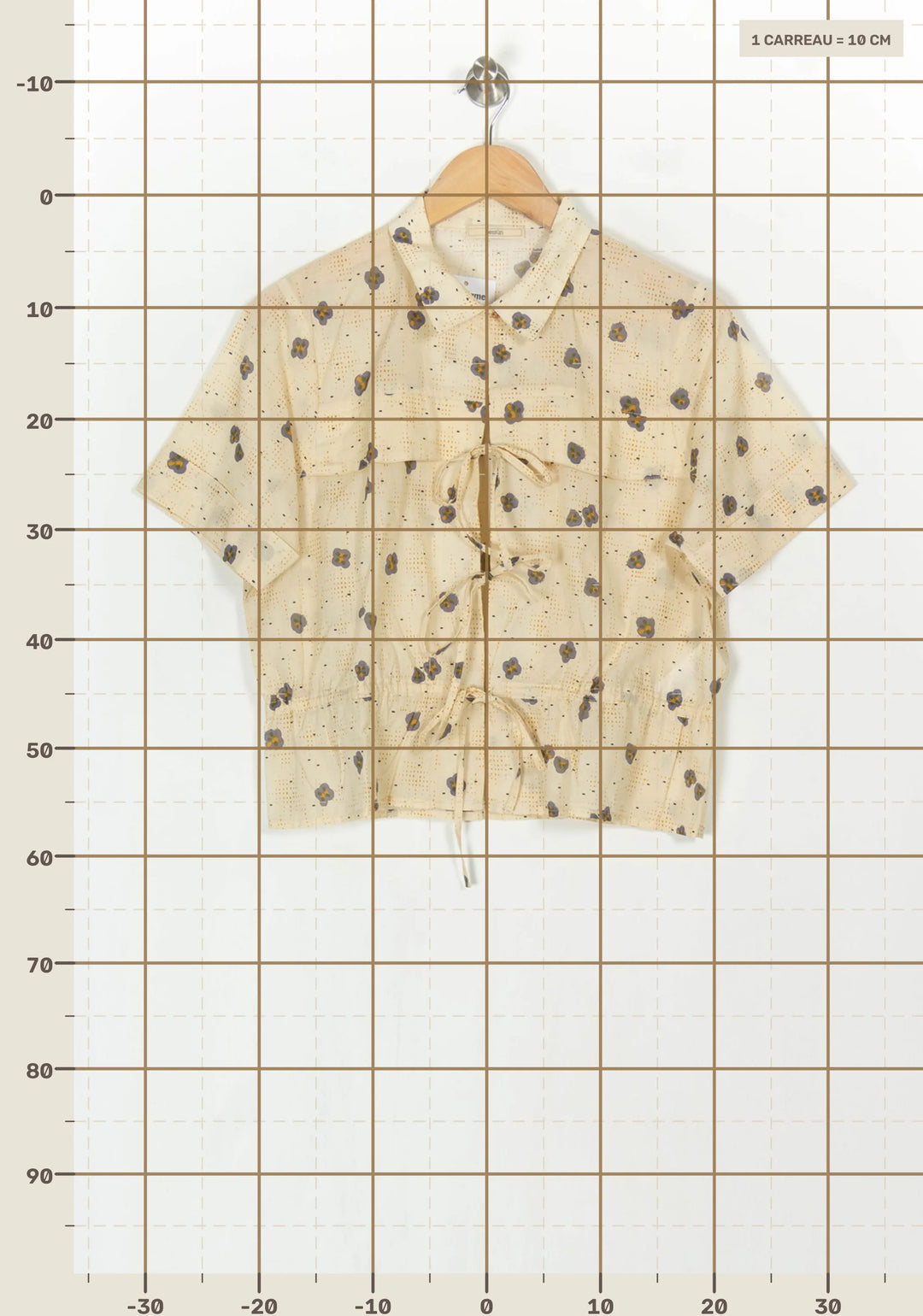 Chemise Beige et Violette - Taille L/40 de la marque Sessùn | PARAD122446 - Vendu par Paradigme - Image 4