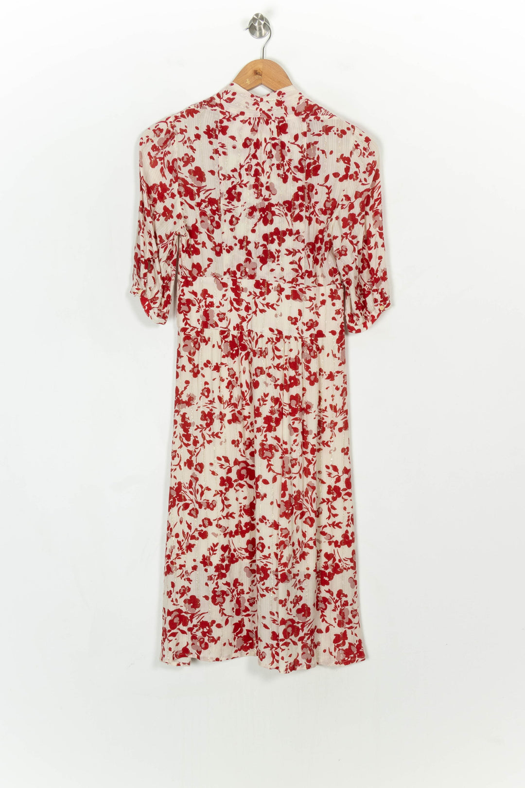 Robe Midi Écrue et Rouge - Taille XS/34 de la marque ba&amp;sh | PARAD122448 - Vendu par Paradigme - Image 5