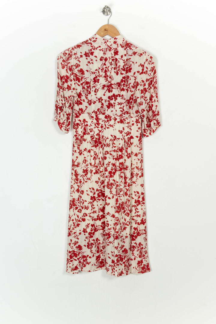 Robe Midi Écrue et Rouge - Taille XS/34 de la marque ba&amp;sh | PARAD122448 - Vendu par Paradigme - Image 5