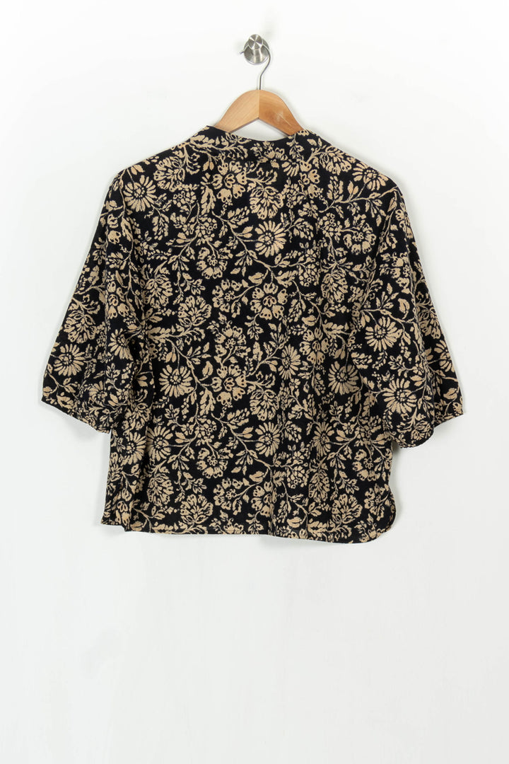 Blouse Noire et Beige - Taille XL/42 de la marque Caroll | PARAD122452 - Vendu par Paradigme - Image 5