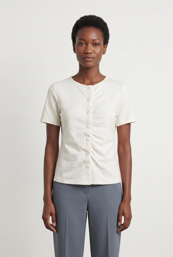 Chemisette Blanche - Taille M/38 de la marque Caroll | PARAD122453 - Vendu par Paradigme - Image 1