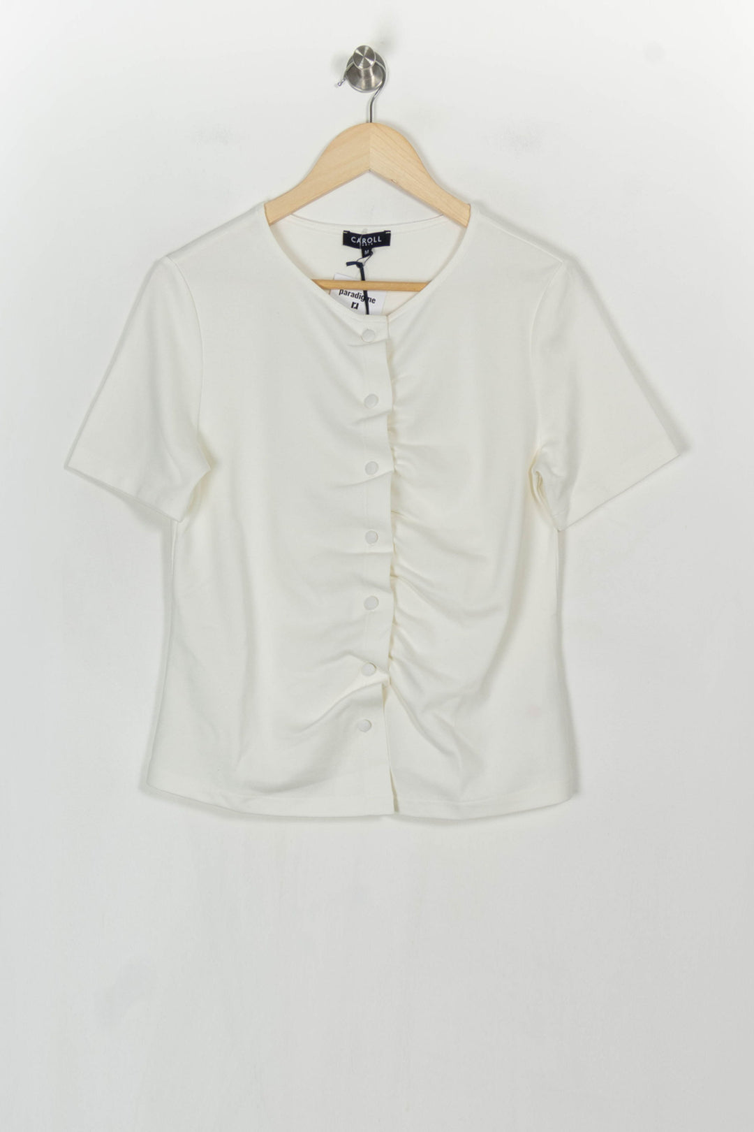 Chemisette Blanche - Taille M/38 de la marque Caroll | PARAD122453 - Vendu par Paradigme - Image 2