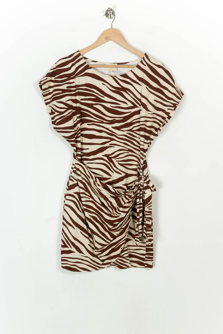 Robe Courte Marron et Beige - Taille XL/42 de la marque Sézane | PARAD122456 - Vendu par Paradigme - Image 2