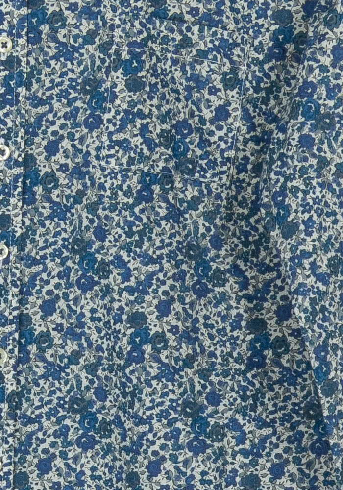 Chemise Fleurie Bleue et Blanche - Taille XXL/44 de la marque Caroll | PARAD122461 - Vendu par Paradigme - Image 3