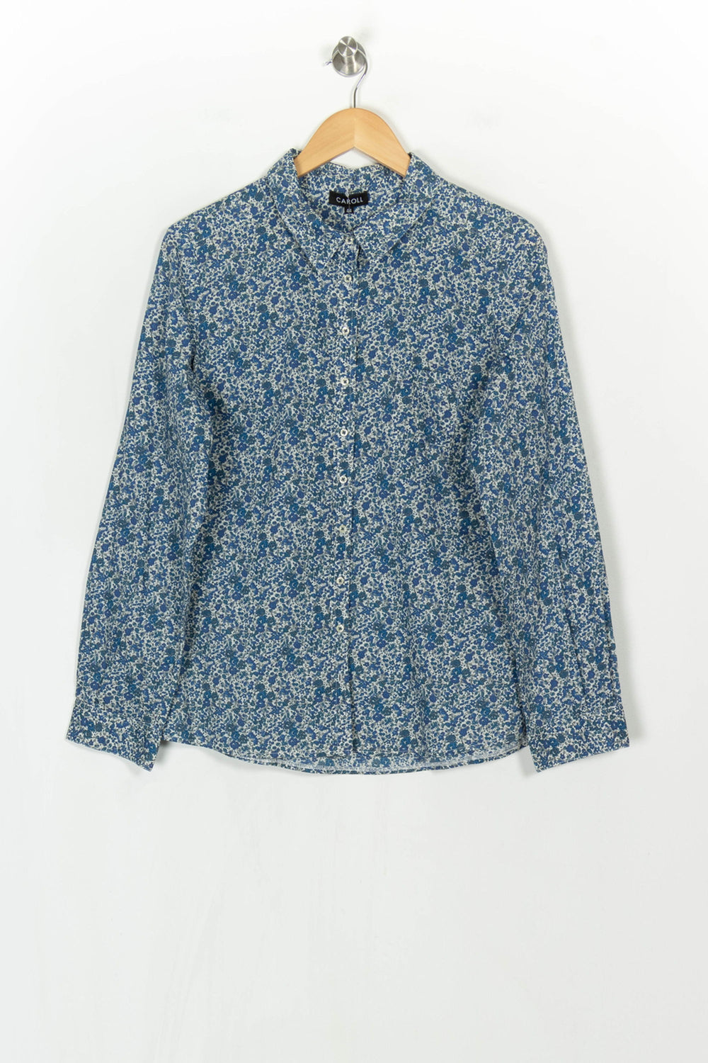 Chemise Fleurie Bleue et Blanche - Taille XXL/44 de la marque Caroll | PARAD122461 - Vendu par Paradigme - Image 2