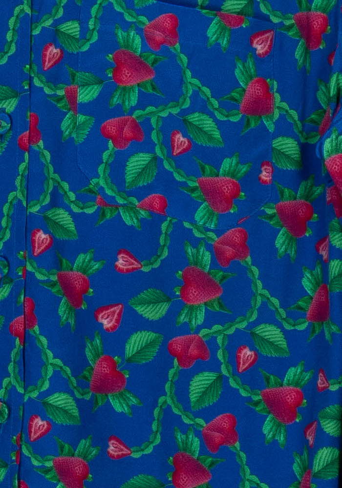 Chemise Fleurie Bleue et Verte - Taille XL/42 de la marque Soi Paris | PARAD122462 - Vendu par Paradigme - Image 3