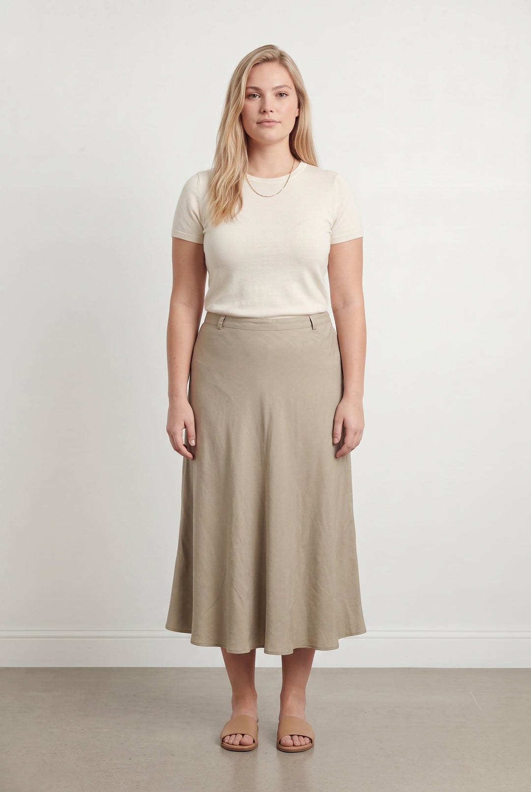 Jupe Longue Beige - Taille XL/42 de la marque Caroll | PARAD122463 - Vendu par Paradigme - Image 1