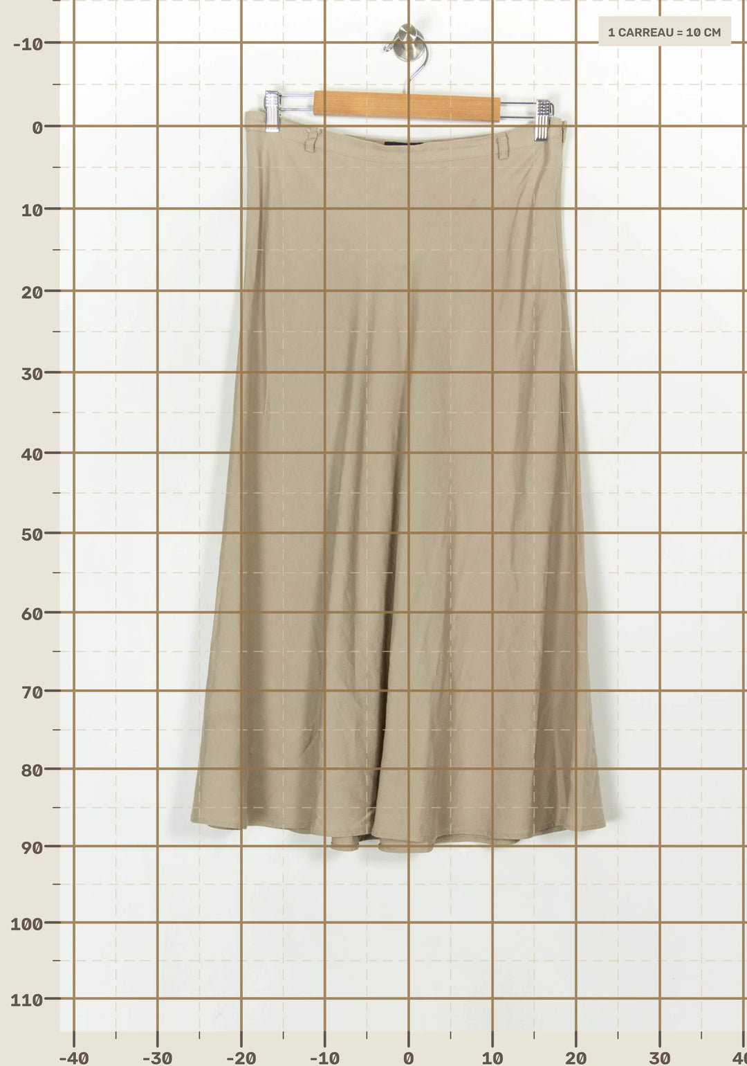 Jupe Longue Beige - Taille XL/42 de la marque Caroll | PARAD122463 - Vendu par Paradigme - Image 4