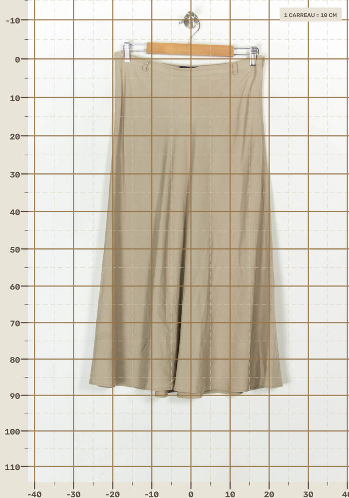 Jupe Longue Beige - Taille XL/42 de la marque Caroll | PARAD122463 - Vendu par Paradigme - Image 4