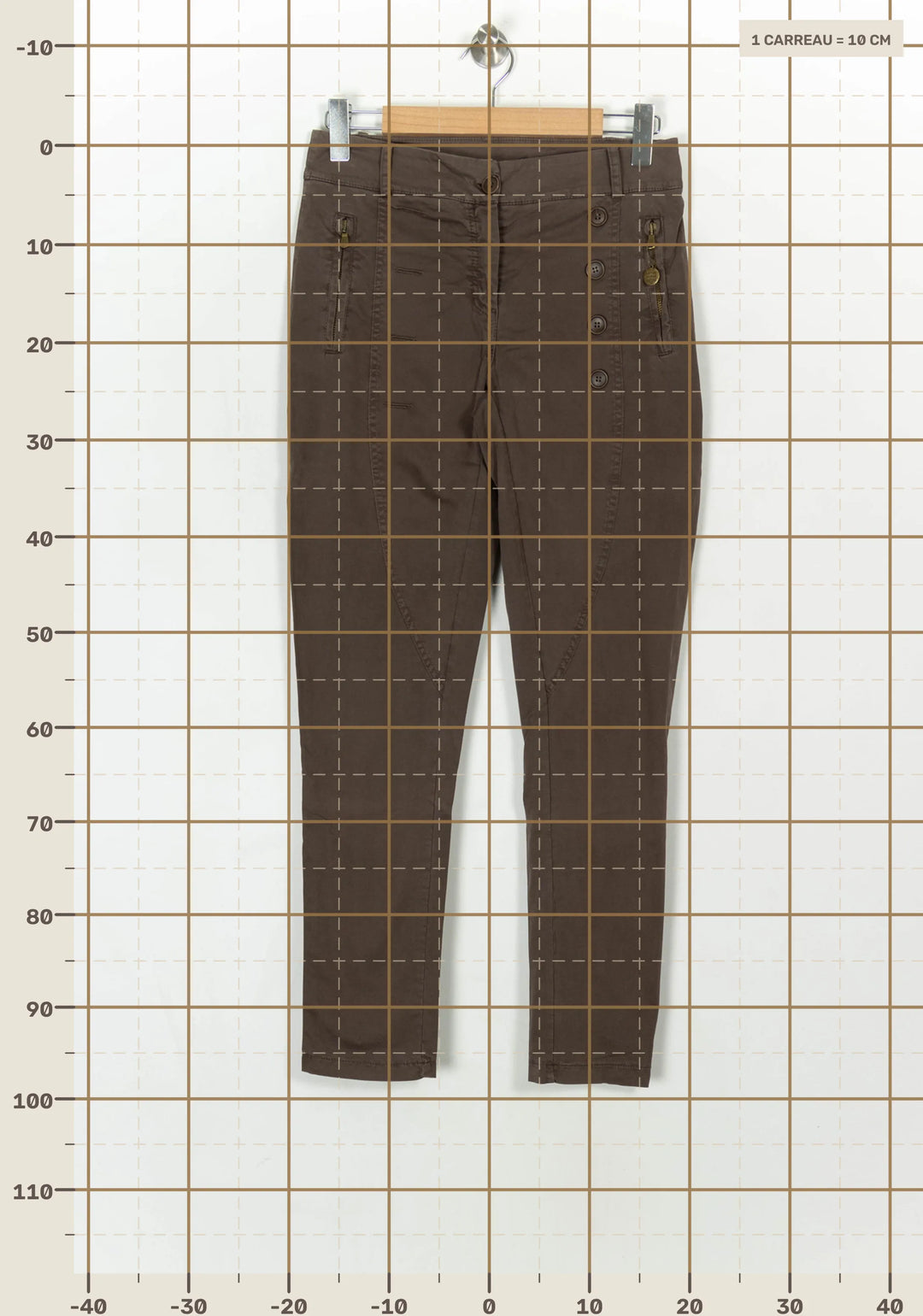 Pantalon Marron - Taille S/36 de la marque La Fée Maraboutée | PARAD122467 - Vendu par Paradigme - Image 4