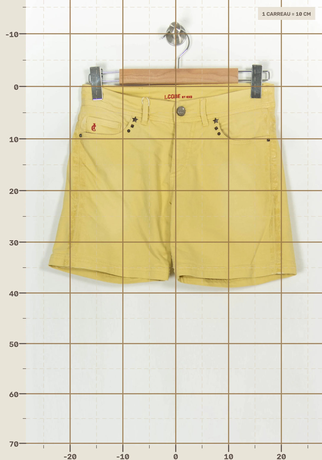 Short Jaune - Taille S/36 de la marque I.Code | PARAD122469 - Vendu par Paradigme - Image 4