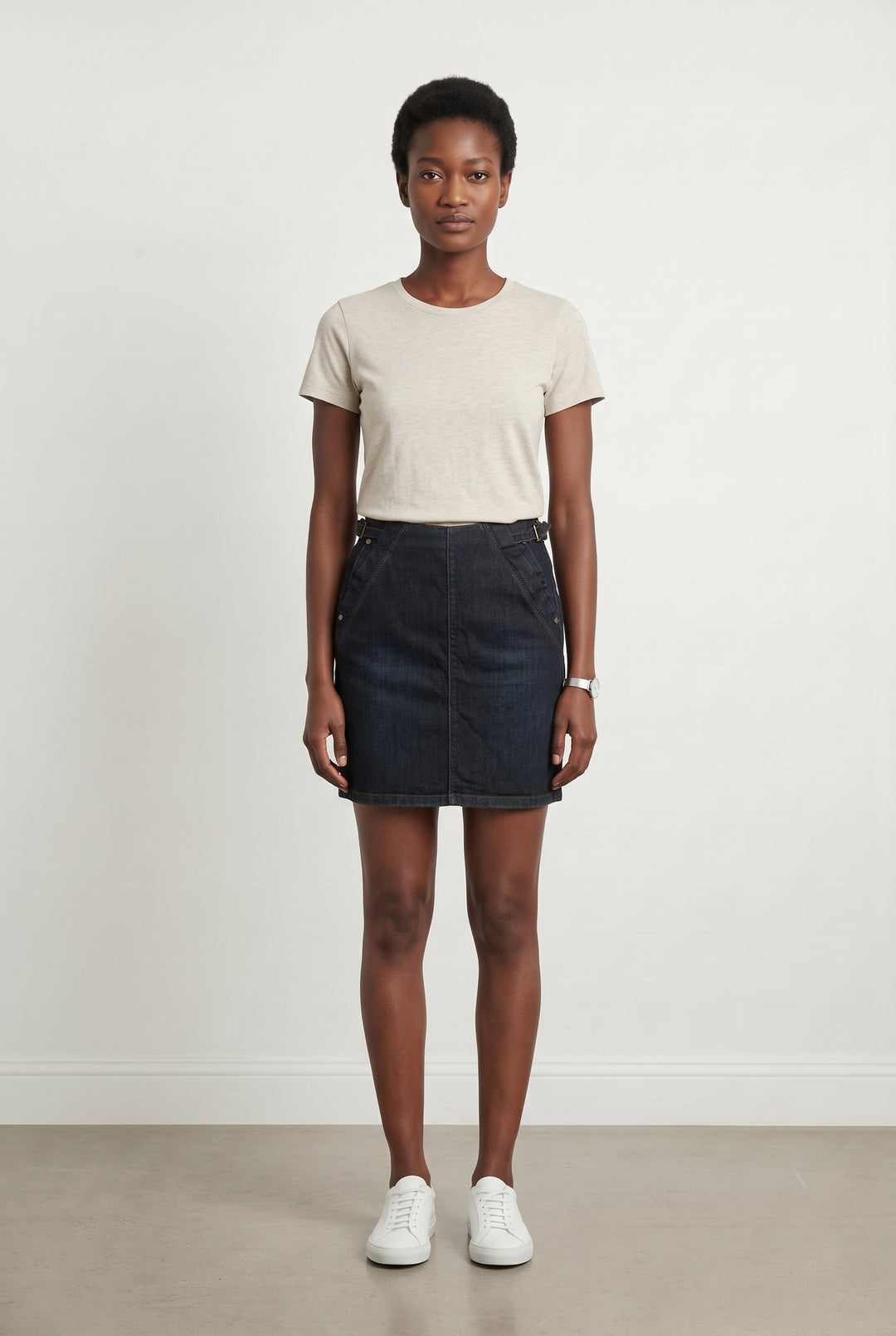 Jupe Crayon Bleue - Taille S/36 de la marque IKKS | PARAD122470 - Vendu par Paradigme - Image 1