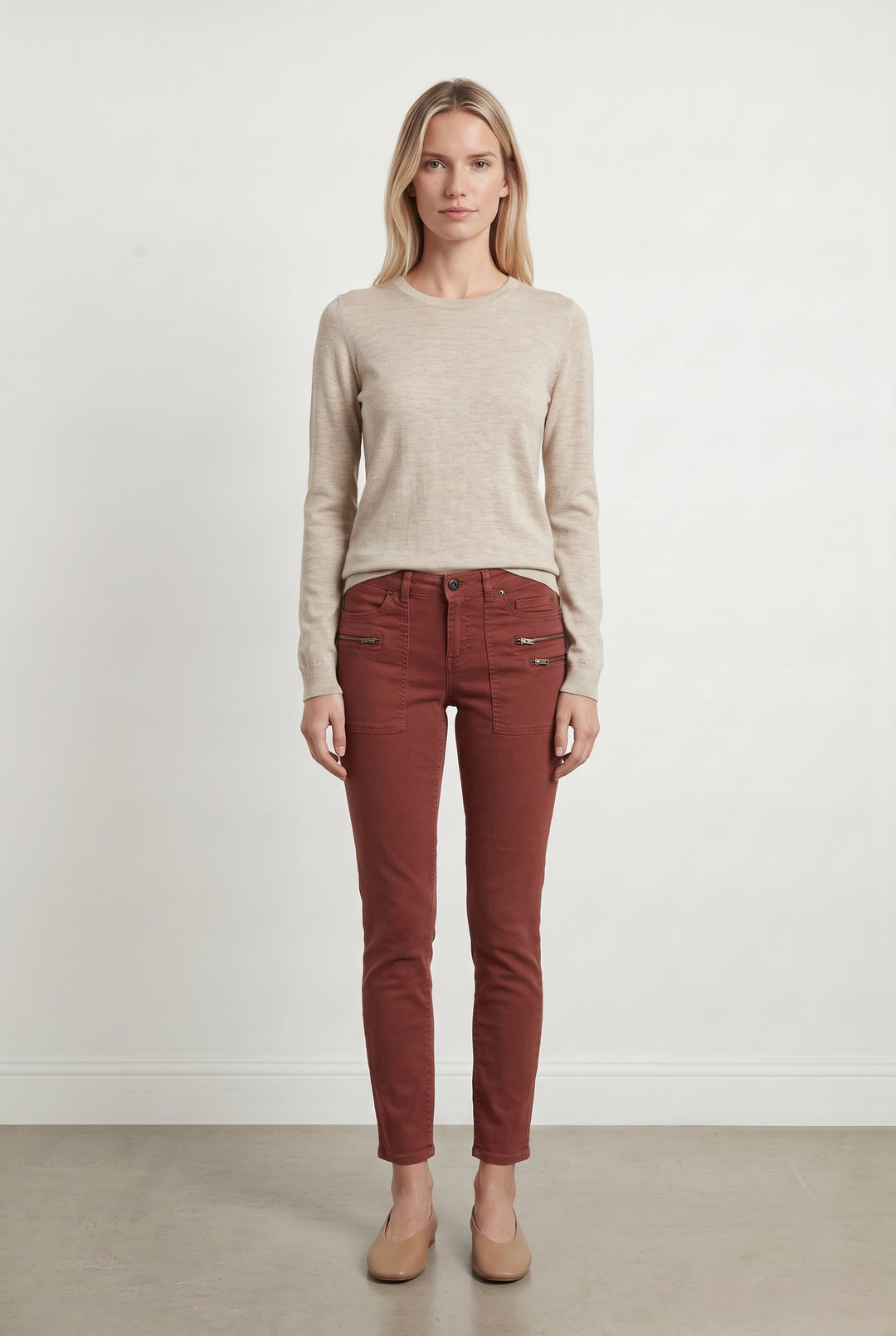 Pantalon Bordeaux - Taille M/38 de la marque IKKS | PARAD122471 - Vendu par Paradigme - Image 1