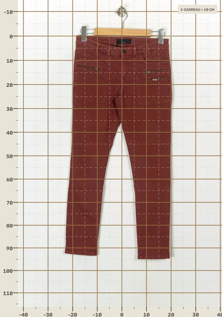 Pantalon Bordeaux - Taille M/38 de la marque IKKS | PARAD122471 - Vendu par Paradigme - Image 4