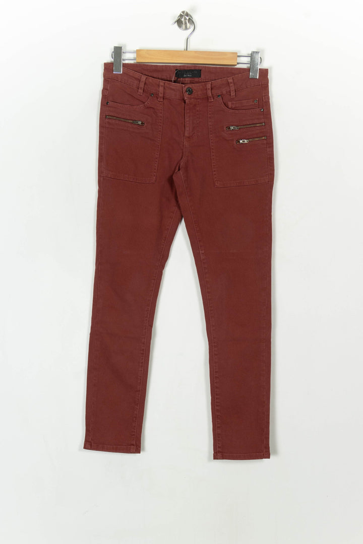 Pantalon Bordeaux - Taille M/38 de la marque IKKS | PARAD122471 - Vendu par Paradigme - Image 2
