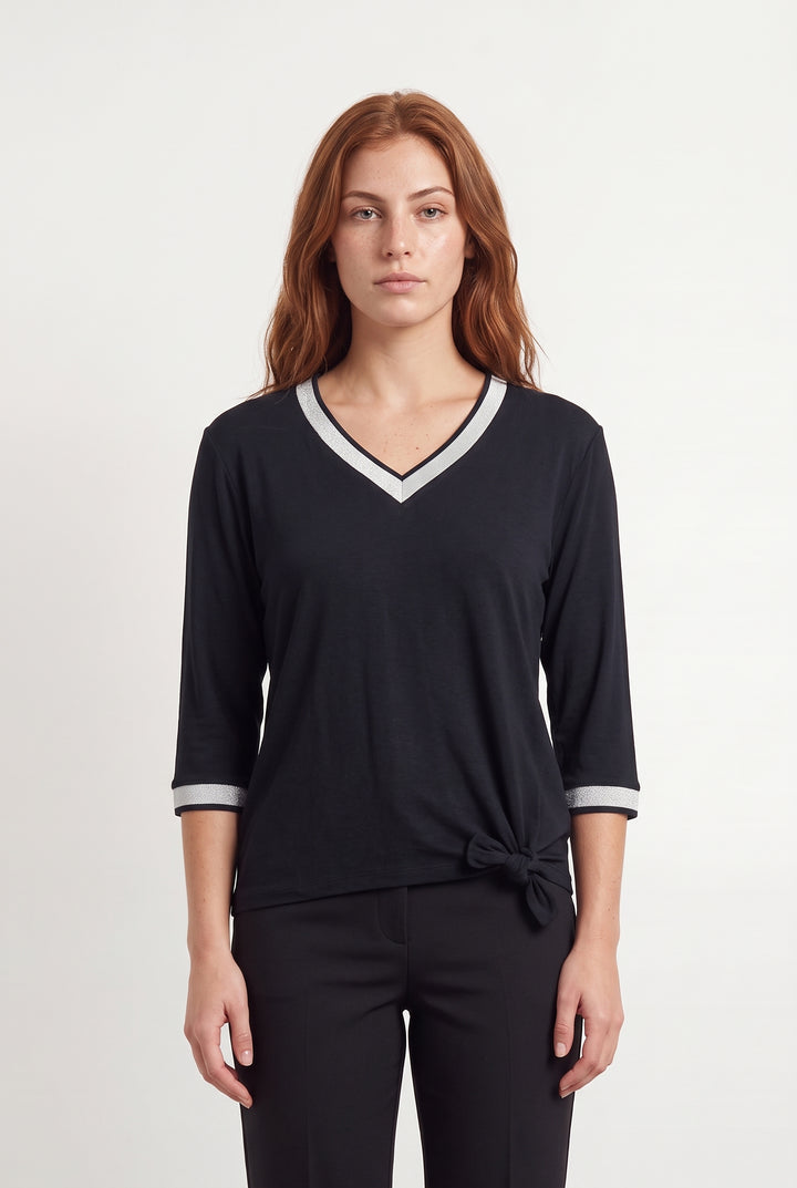 Tee-shirt Bleu et Blanc - Taille M/38 de la marque IKKS | PARAD122472 - Vendu par Paradigme - Image 1