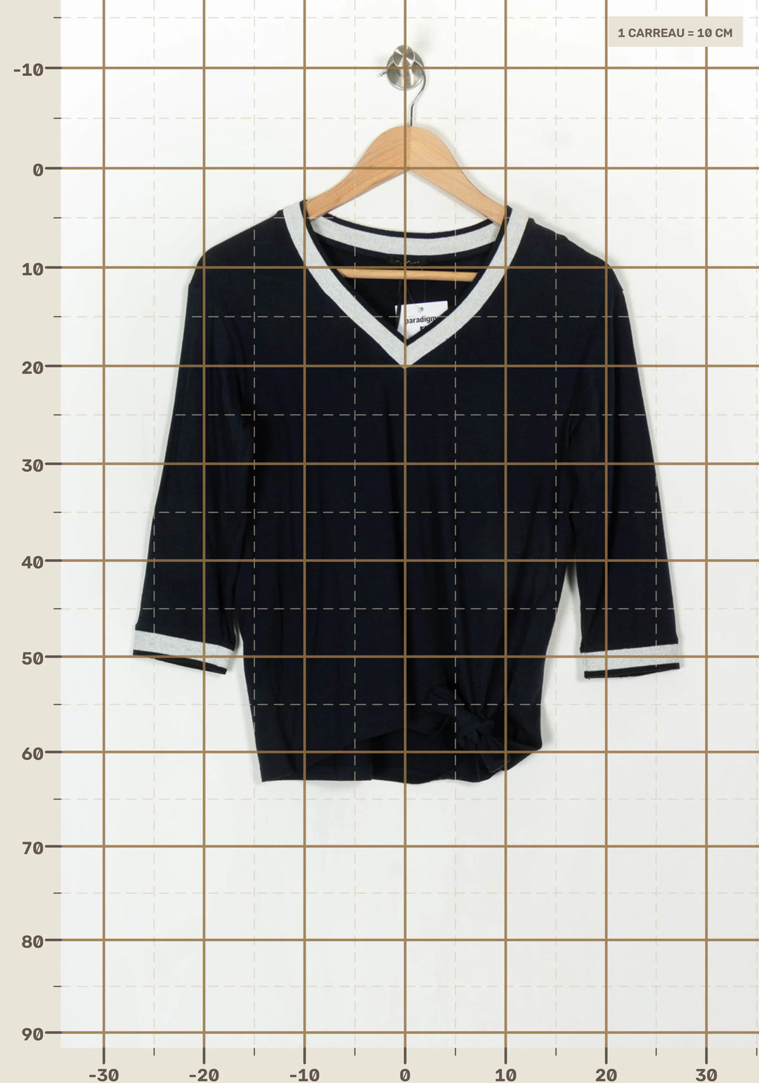 Tee-shirt Bleu et Blanc - Taille M/38 de la marque IKKS | PARAD122472 - Vendu par Paradigme - Image 4