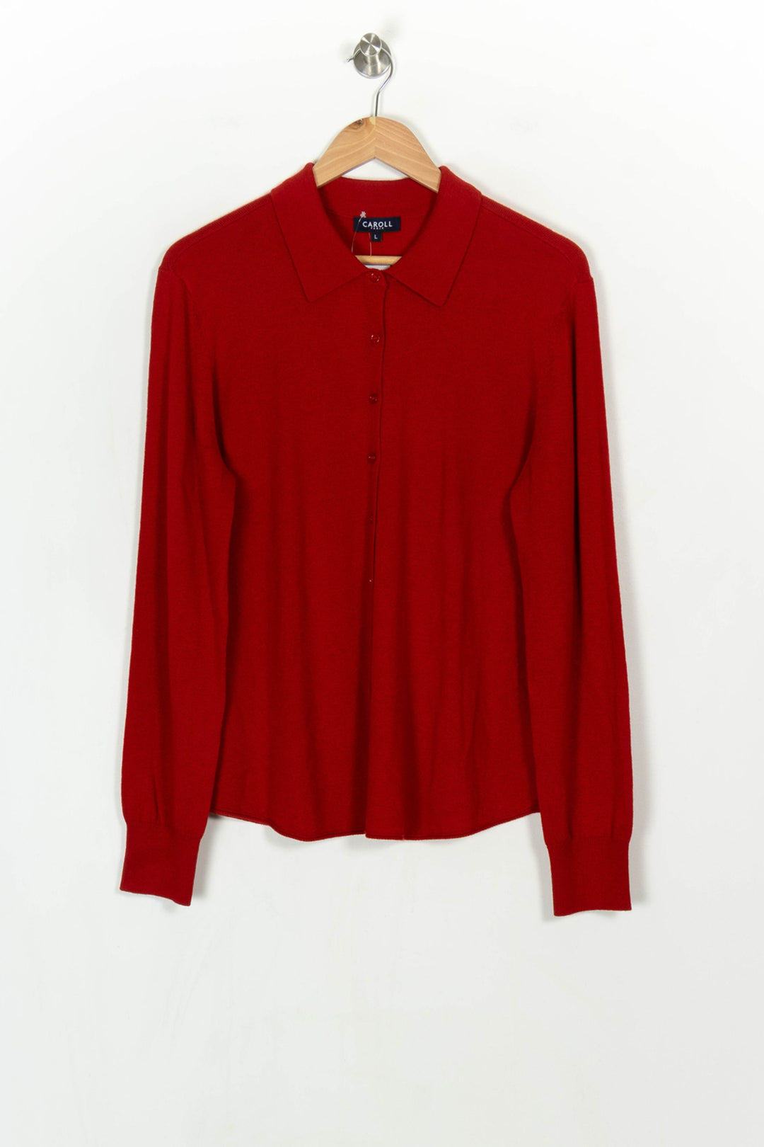 Cardigan Rouge - Taille L/40 de la marque Caroll | PARAD122473 - Vendu par Paradigme - Image 2