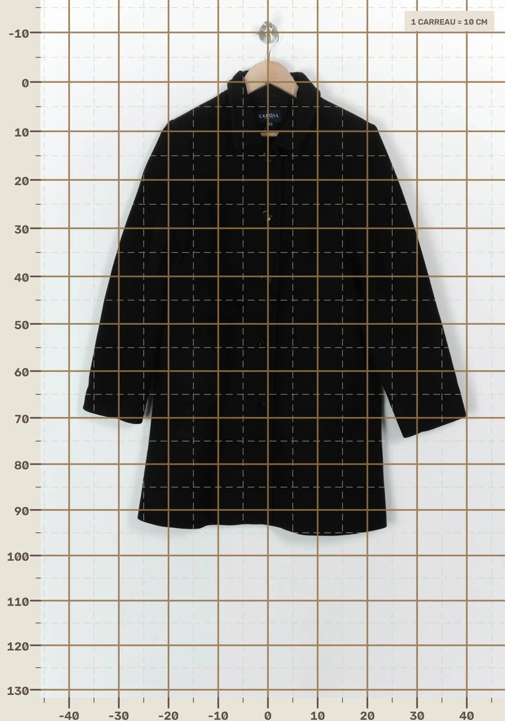 Manteau Noir - Taille XL/42 de la marque Caroll | PARAD122478 - Vendu par Paradigme - Image 4