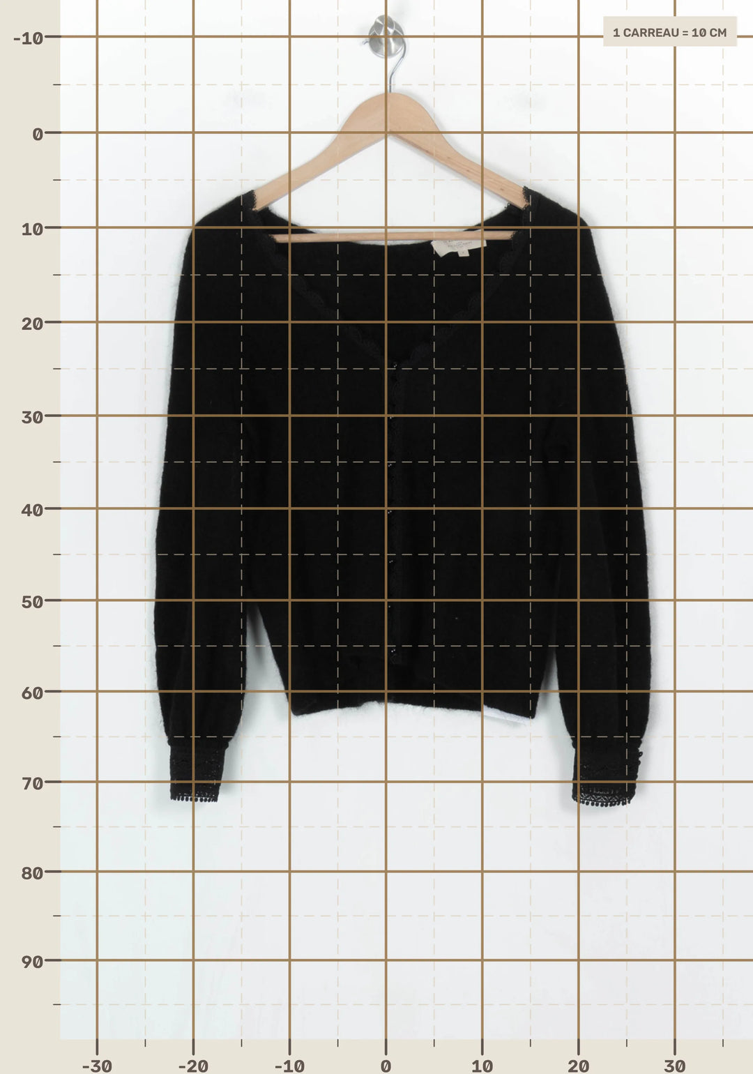 Gilet Noir - Taille S/36 de la marque Sézane | PARAD122480 - Vendu par Paradigme - Image 4