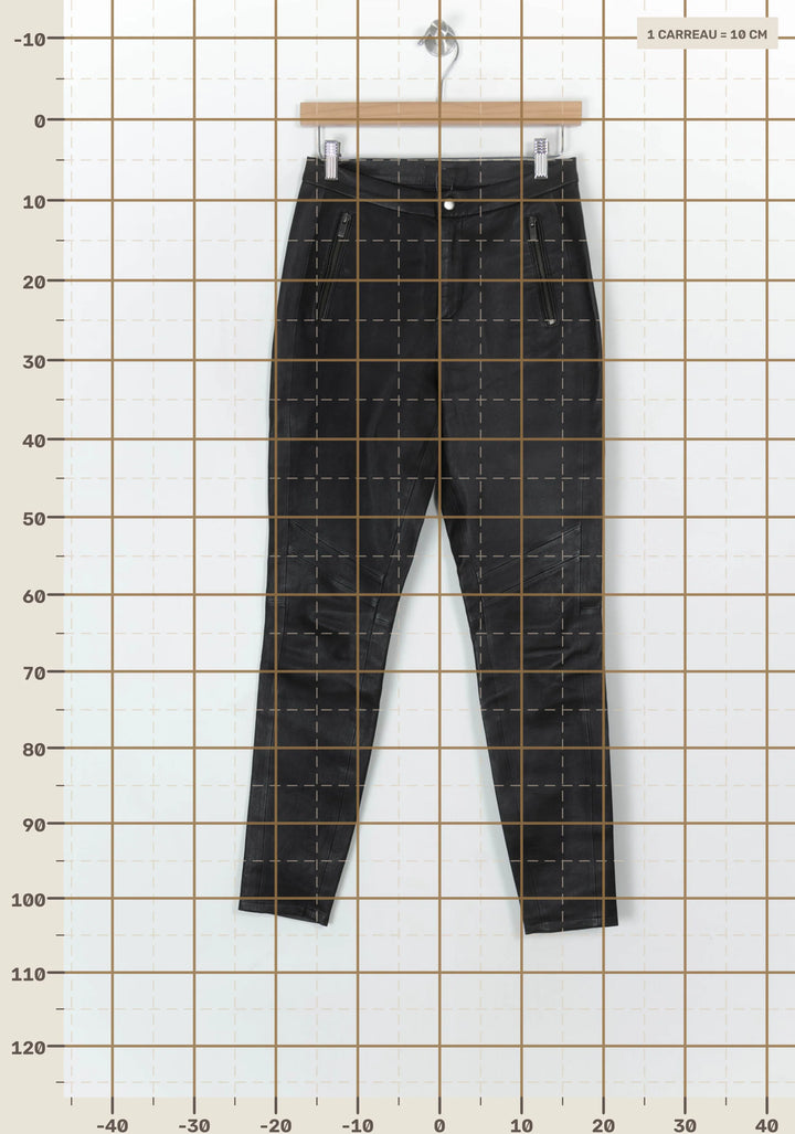 Pantalon En Cuir Noir - Taille S/36 de la marque IKKS | PARAD122483 - Vendu par Paradigme - Image 4
