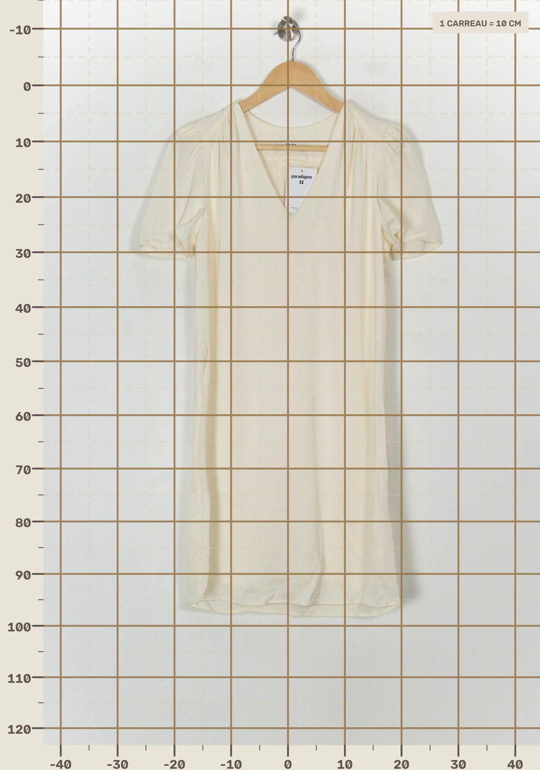 Robe Courte Beige - Taille S/36 de la marque ZAPA | PARAD122486 - Vendu par Paradigme - Image 4