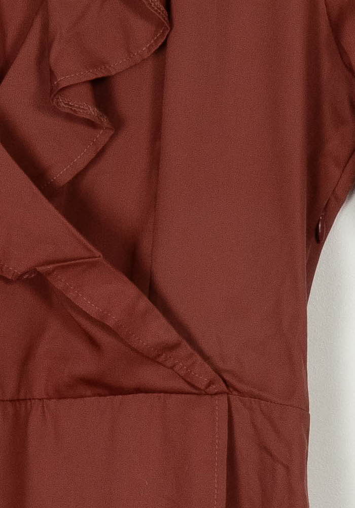 Robe Portefeuille Bordeaux - Taille M/38 de la marque Balzac Paris | PARAD122488 - Vendu par Paradigme - Image 3