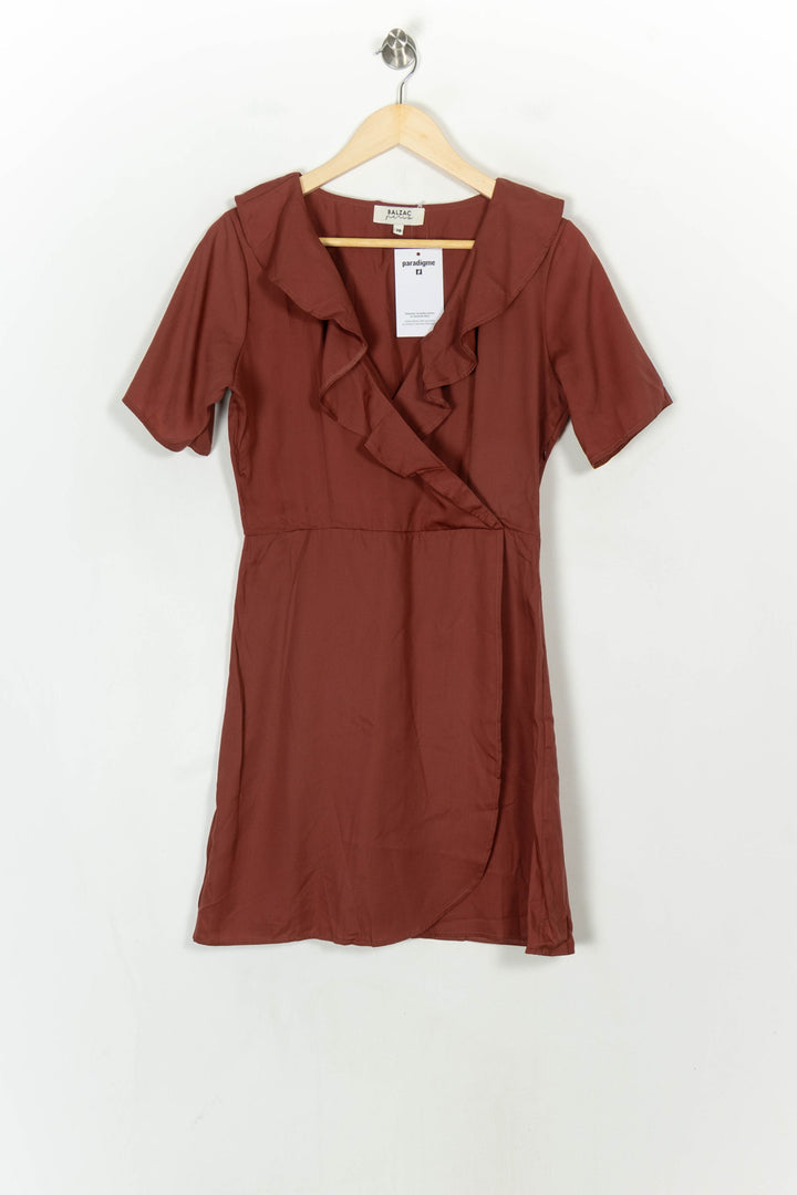 Robe Portefeuille Bordeaux - Taille M/38 de la marque Balzac Paris | PARAD122488 - Vendu par Paradigme - Image 2