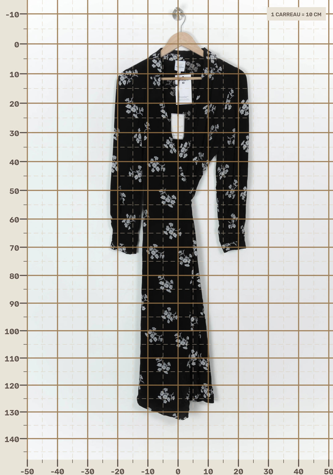 Robe Longue Noire et Blanche - Taille M/38 de la marque Petite Mendigote | PARAD122489 - Vendu par Paradigme - Image 4