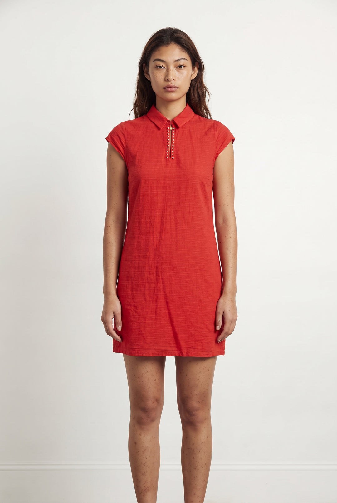 Robe Chemise Rouge - Taille M/38 de la marque I.Code | PARAD122491 - Vendu par Paradigme - Image 1