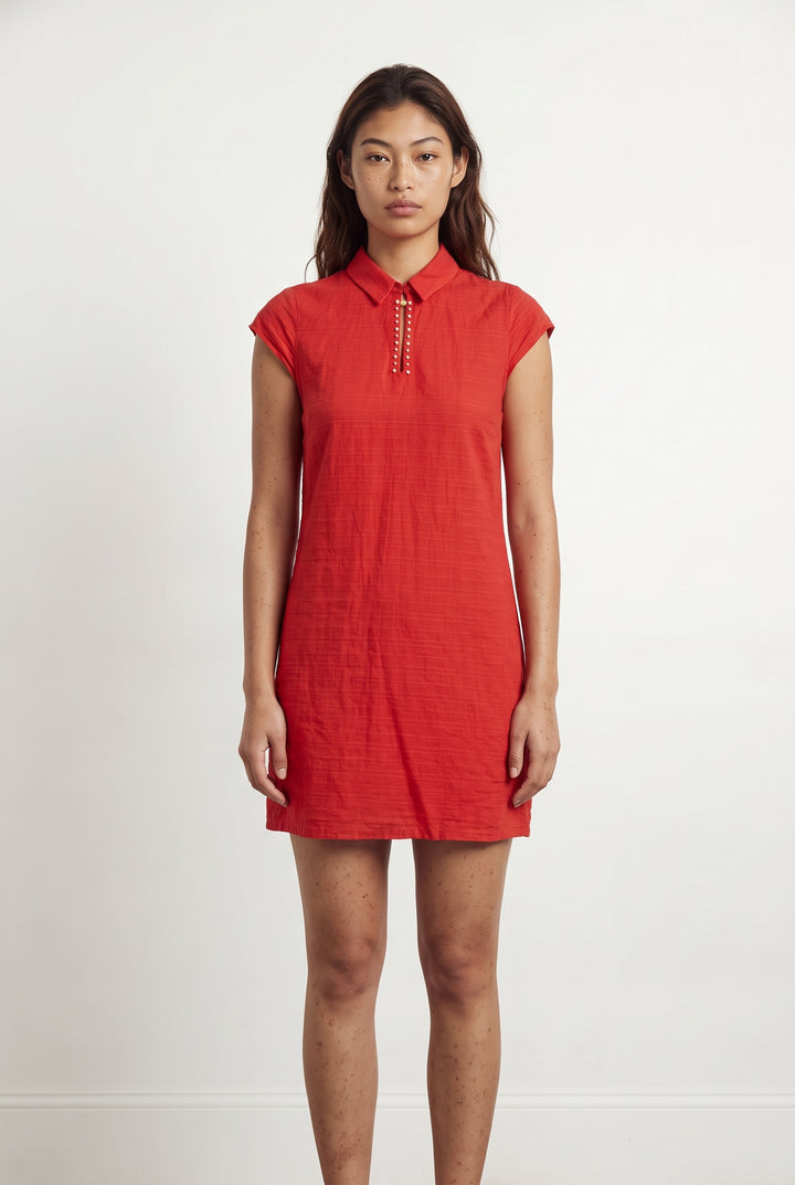 Robe Chemise Rouge - Taille M/38 de la marque I.Code | PARAD122491 - Vendu par Paradigme - Image 1