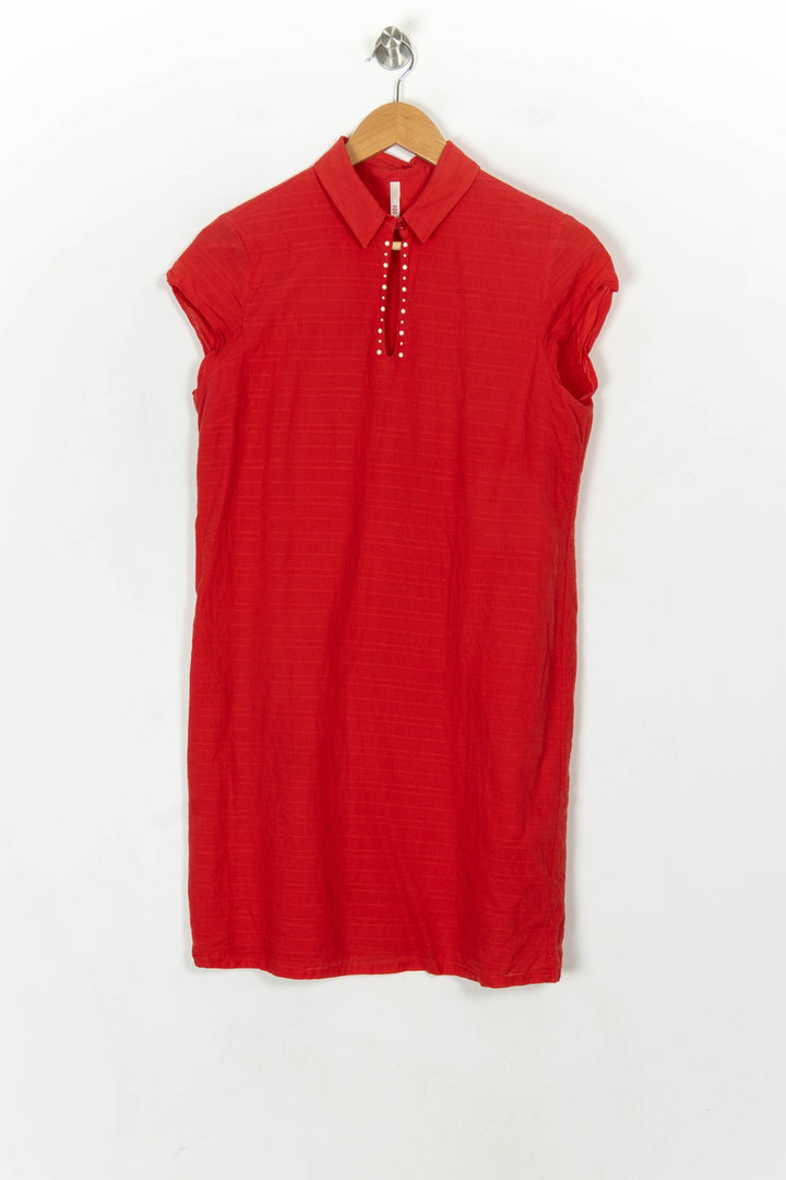 Robe Chemise Rouge - Taille M/38 de la marque I.Code | PARAD122491 - Vendu par Paradigme - Image 2